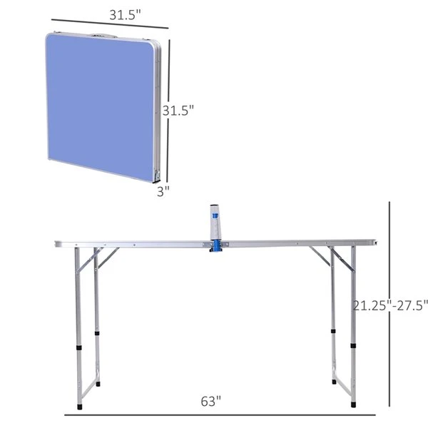 Table De Tennis De Table Autoportante Par Outsunny De 63 Po Pour Intérieur Et Extérieur 5 Table De Tennis De Table Autoportante Par Outsunny De 63 Po Pour Intérieur Et Extérieur – Image 3