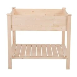 Jardinière Surélevée Outsunny De 35 3/4 Po X 35 3/4 Po X 31 3/4 Po En Bois Naturel Avec Doublure Intérieure 10 Jardinière Surélevée Outsunny De 35 3/4 Po X 35 3/4 Po X 31 3/4 Po En Bois Naturel Avec Doublure Intérieure -Outsunny 330928532 AlternateImage3 l