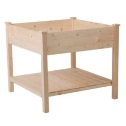 Jardinière Surélevée Outsunny De 35 3/4 Po X 35 3/4 Po X 31 3/4 Po En Bois Naturel Avec Doublure Intérieure 11 Jardinière Surélevée Outsunny De 35 3/4 Po X 35 3/4 Po X 31 3/4 Po En Bois Naturel Avec Doublure Intérieure -Outsunny 330928532 AlternateImage4 l