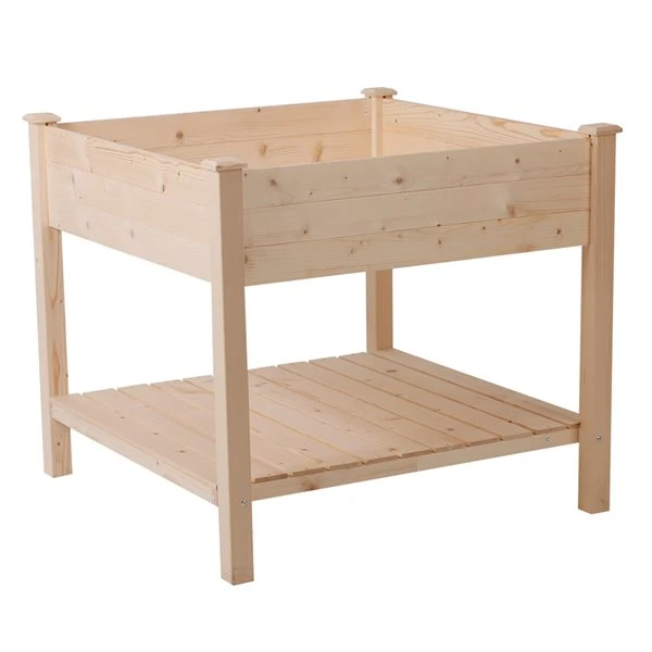 Jardinière Surélevée Outsunny De 35 3/4 Po X 35 3/4 Po X 31 3/4 Po En Bois Naturel Avec Doublure Intérieure 7 Jardinière Surélevée Outsunny De 35 3/4 Po X 35 3/4 Po X 31 3/4 Po En Bois Naturel Avec Doublure Intérieure – Image 5
