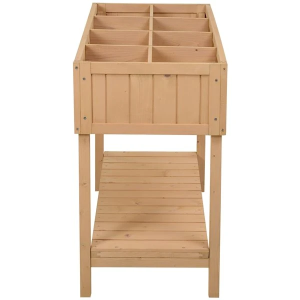 Jardinière Surélevée Outsunny De 18 po X 43 1/4 Po X 30 po En Bois Naturel Avec 8 Sections 7 Jardinière Surélevée Outsunny De 18 po X 43 1/4 Po X 30 po En Bois Naturel Avec 8 Sections – Image 5
