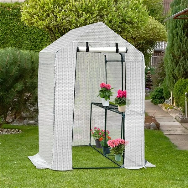 Serre Outsunny De 6,1 Pi L. X 4 Pi L. X 6,3 Pi H. Avec Tablettes 4 Serre Outsunny De 6,1 Pi L. X 4 Pi L. X 6,3 Pi H. Avec Tablettes – Image 2