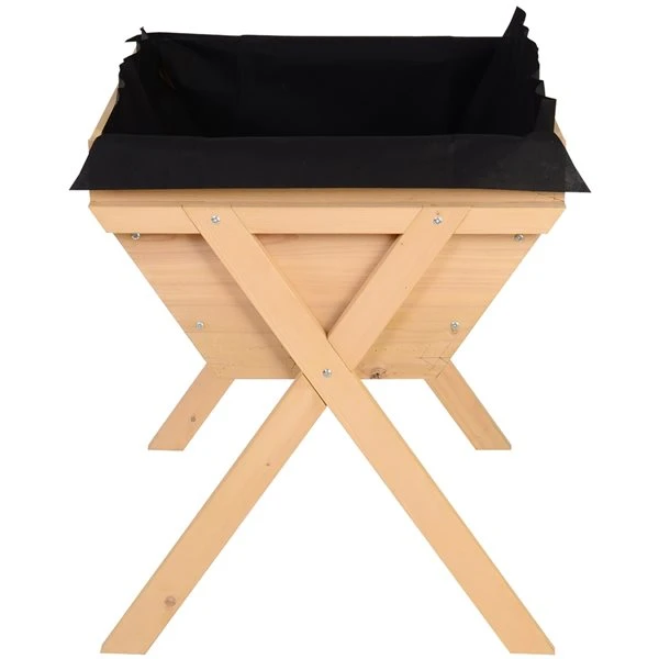 Jardinière Surélevée En Croix Outsunny De 26 1/2 Po X 35 3/4 Po X 11 1/2 Po En Bois Naturel Avec Doublure Intérieure 6 Jardinière Surélevée En Croix Outsunny De 26 1/2 Po X 35 3/4 Po X 11 1/2 Po En Bois Naturel Avec Doublure Intérieure – Image 4