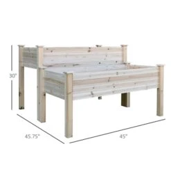 Jardinière Surélevée à 2 Niveaux Outsunny De 45 po X 45 1/4 Po X 30 po En Bois Naturel 9 Jardinière Surélevée à 2 Niveaux Outsunny De 45 po X 45 1/4 Po X 30 po En Bois Naturel -Outsunny 330928755 AlternateImage2 l