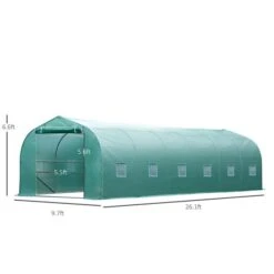 Serre-tunnel Verte Outsunny De 26,3 Pi L. X 9,8 Pi L. X 7 Pi H. -Outsunny 330928783 AlternateImage2 l