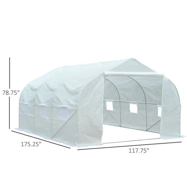 Serre-tunnel Outsunny De 14,6 Pi L. X 9,8 Pi L. X 6,6 Pi H. 5 Serre-tunnel Outsunny De 14,6 Pi L. X 9,8 Pi L. X 6,6 Pi H. – Image 3