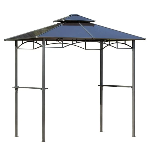 Abri De Jardin Pour Barbecue Outsunny Rectangulaire De 4,9 Pi X 7,9 Pi En Métal Brun Avec Toit En Polycarbonate 3 Abri De Jardin Pour Barbecue Outsunny Rectangulaire De 4,9 Pi X 7,9 Pi En Métal Brun Avec Toit En Polycarbonate