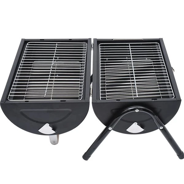 Barbecue De Table Au Charbon Pliable Noir Outsunny De 8 1/2 Po Avec Verrou 3 Barbecue De Table Au Charbon Pliable Noir Outsunny De 8 1/2 Po Avec Verrou