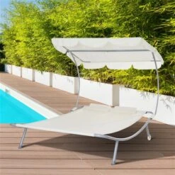 Chaise Longue Stationnaire Outsunny En Métal Noir Avec Assise Rigide Blanche 8 Chaise Longue Stationnaire Outsunny En Métal Noir Avec Assise Rigide Blanche -Outsunny 330932327 AlternateImage1 l
