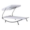 Chaise Longue Stationnaire Outsunny En Métal Noir Avec Assise Rigide Blanche 2 Chaise Longue Stationnaire Outsunny En Métal Noir Avec Assise Rigide Blanche -Outsunny 330932327 MainImage 001 l