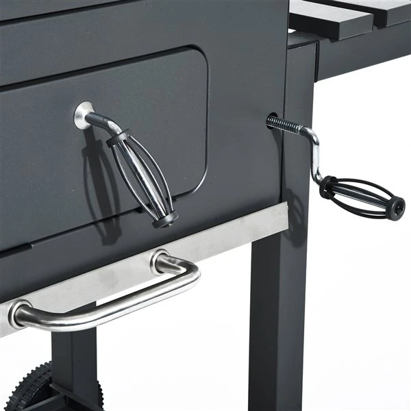 Barbecue Au Charbon Portatif Gris Outsunny De 14 1/2 Po Avec Tablette Inférieure 7 Barbecue Au Charbon Portatif Gris Outsunny De 14 1/2 Po Avec Tablette Inférieure – Image 5