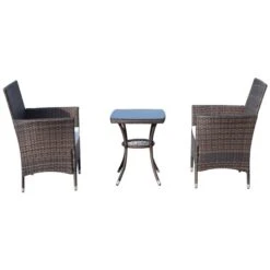 Ensemble Pour Le Patio De Style Bistro Par Outsunny Avec Cadre Brun Et Coussins Blancs, 3 Pièces 11 Ensemble Pour Le Patio De Style Bistro Par Outsunny Avec Cadre Brun Et Coussins Blancs, 3 Pièces -Outsunny 330932354 AlternateImage8 l