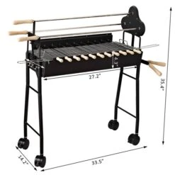 Barbecue Au Charbon Portatif Noir 2-en-1 Outsunny De 12 po Avec Brochettes 9 Barbecue Au Charbon Portatif Noir 2-en-1 Outsunny De 12 po Avec Brochettes -Outsunny 330932362 AlternateImage2 l