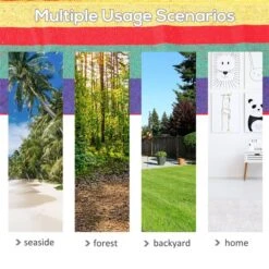 Hamac Portatif Multicolore Outsunny De 82,7 po X 59,1 po En Coton -Outsunny 330932364 AlternateImage6 l