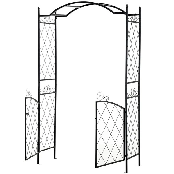 Tonnelle De Jardin Outsunny De 19 Pi L. X 84,75 Pi H., Noir 3 Tonnelle De Jardin Outsunny De 19 Pi L. X 84,75 Pi H., Noir