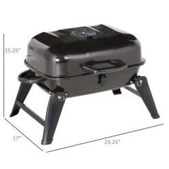 Barbecue Australien De Table Au Charbon Noir Outsunny De 23 po Avec Couvercle Facile à Soulever 9 Barbecue Australien De Table Au Charbon Noir Outsunny De 23 po Avec Couvercle Facile à Soulever -Outsunny 330932380 AlternateImage2 l