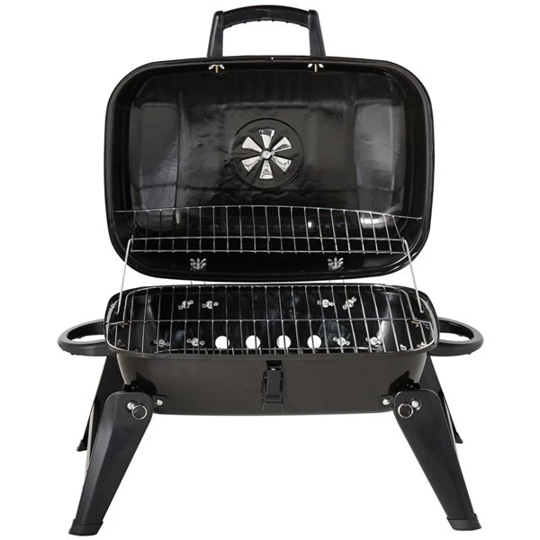 Barbecue Australien De Table Au Charbon Noir Outsunny De 23 po Avec Couvercle Facile à Soulever 7 Barbecue Australien De Table Au Charbon Noir Outsunny De 23 po Avec Couvercle Facile à Soulever – Image 5