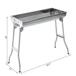 Barbecue Au Charbon Pliable Outsunny De 29 po En Acier Inoxydable Avec évents D'aération -Outsunny 330932402 AlternateImage2 l