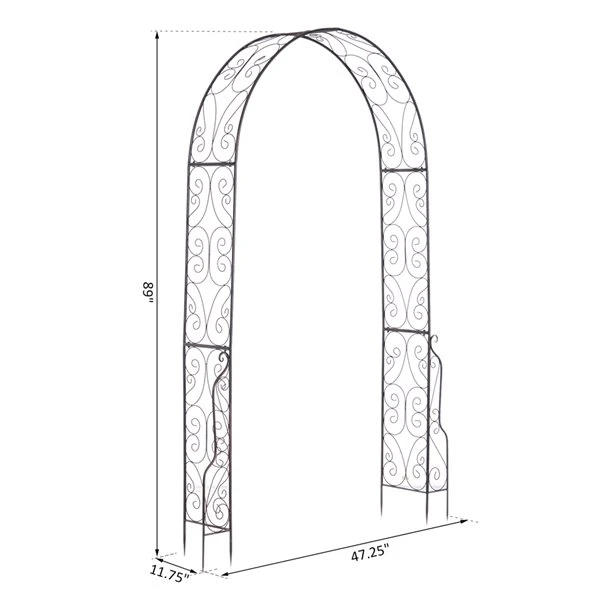 Tonnelle De Jardin Outsunny De 11,75 Pi L. X 89 Pi H., Bronze 5 Tonnelle De Jardin Outsunny De 11,75 Pi L. X 89 Pi H., Bronze – Image 3