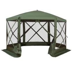 Tente De Camping Outsunny En Polyester Avec Parois Latérales En Maille