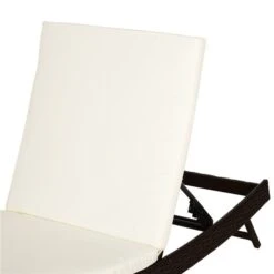 Chaise Longue Stationnaire Outsunny En Métal Et Rotin Brun Foncé Avec Assise Rembourrée Blanche Crémeuse 10 Chaise Longue Stationnaire Outsunny En Métal Et Rotin Brun Foncé Avec Assise Rembourrée Blanche Crémeuse -Outsunny 330932442 AlternateImage3 l