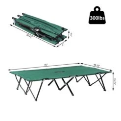 Très Grand Lit De Camp Pliant Par Outsunny En Polyester Vert Pour 2 personnes 8 Très Grand Lit De Camp Pliant Par Outsunny En Polyester Vert Pour 2 personnes -Outsunny 330932444 AlternateImage2 l