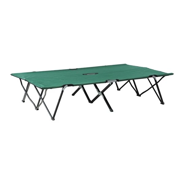 Très Grand Lit De Camp Pliant Par Outsunny En Polyester Vert Pour 2 personnes 3 Très Grand Lit De Camp Pliant Par Outsunny En Polyester Vert Pour 2 personnes