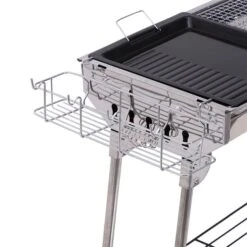 Barbecue Au Charbon Pliable Outsunny De 41 po En Acier Inoxydable Avec évents D'aération -Outsunny 330932449 AlternateImage5 l