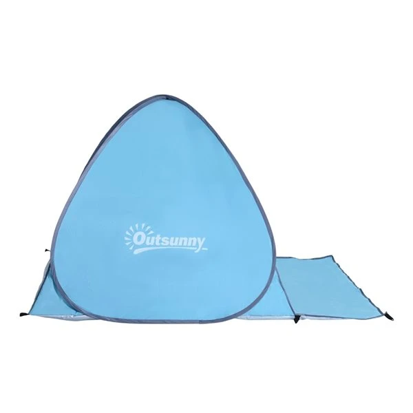 Tente En Dôme Outsunny En Polyester Bleu 7 Tente En Dôme Outsunny En Polyester Bleu – Image 5