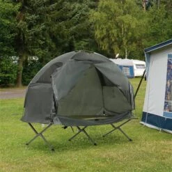 Tente Et Lit De Camp Outsunny Pliables Portables En Polyester