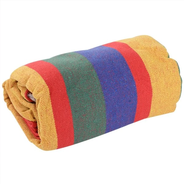 Hamac Portatif Multicolore Outsunny De 78,7 po X 39,1 po En Coton 6 Hamac Portatif Multicolore Outsunny De 78,7 po X 39,1 po En Coton – Image 4