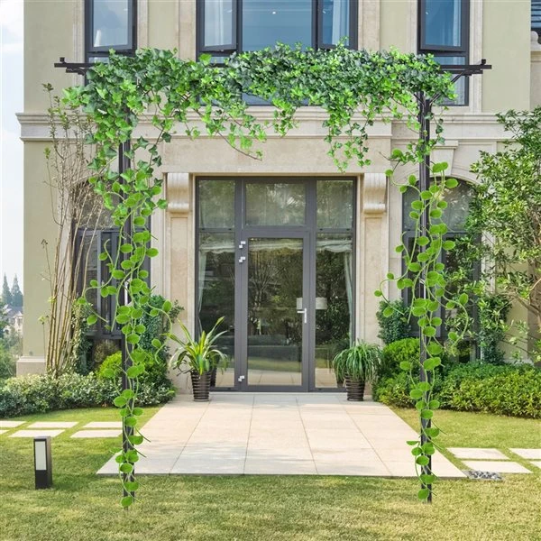 Tonnelle De Jardin Outsunny De 20,5 Pi L. X 82,5 Pi H., Noir 4 Tonnelle De Jardin Outsunny De 20,5 Pi L. X 82,5 Pi H., Noir – Image 2