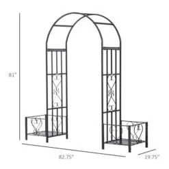 Tonnelle De Jardin Outsunny De 19,7 Pi L. X 81,1 Pi H., Noir 9 Tonnelle De Jardin Outsunny De 19,7 Pi L. X 81,1 Pi H., Noir -Outsunny 330932479 AlternateImage2 l