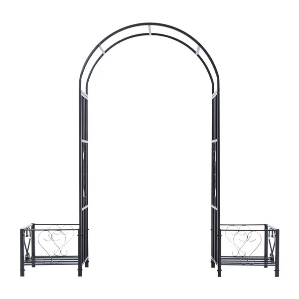 Tonnelle De Jardin Outsunny De 19,7 Pi L. X 81,1 Pi H., Noir 6 Tonnelle De Jardin Outsunny De 19,7 Pi L. X 81,1 Pi H., Noir – Image 4