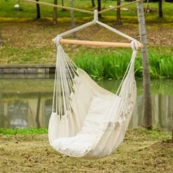 Chaise-hamac Crème Outsunny De 39 1/4 Po En Polyester Avec Coussins 11 Chaise-hamac Crème Outsunny De 39 1/4 Po En Polyester Avec Coussins -Outsunny 330932482 AlternateImage8 l