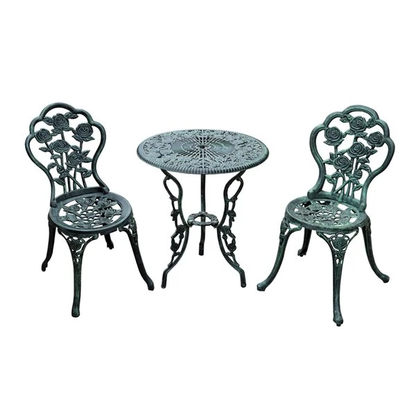 Ensemble Pour Le Patio De Style Bistro Par Outsunny Avec Cadre Vert, 3 Pièces 3 Ensemble Pour Le Patio De Style Bistro Par Outsunny Avec Cadre Vert, 3 Pièces