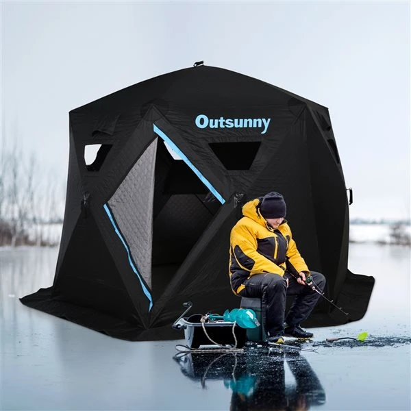 Tente De Pêche Sur Glace Portable Outsunny En Oxford Pour 6 Personnes 4 Tente De Pêche Sur Glace Portable Outsunny En Oxford Pour 6 Personnes – Image 2