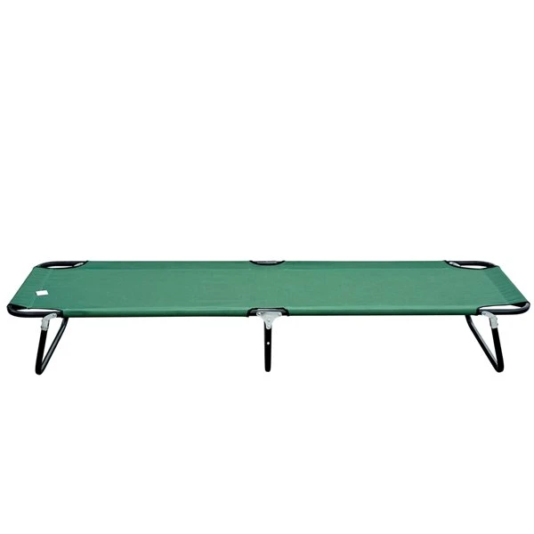 Grand Lit De Camp Pliant Et Portable Par Outsunny En Polyester Vert 7 Grand Lit De Camp Pliant Et Portable Par Outsunny En Polyester Vert – Image 5