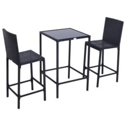 Ensemble De Salle à Manger Pour Le Patio Par Outsunny Avec Cadre Noir à Hauteur Bar, 3 Pièces 9 Ensemble De Salle à Manger Pour Le Patio Par Outsunny Avec Cadre Noir à Hauteur Bar, 3 Pièces -Outsunny 330932529 AlternateImage2 l