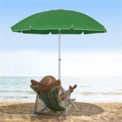Parasol De Plage Par Outsunny De 6 pi Vert -Outsunny 330932539 AlternateImage1 l