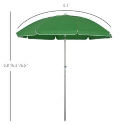 Parasol De Plage Par Outsunny De 6 pi Vert -Outsunny 330932539 AlternateImage2 l