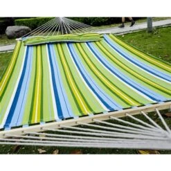 Hamac Vert Atworth Par Outsunny De 83 po X 55 po En Coton Avec Oreiller Amovible -Outsunny 330932544 AlternateImage1 l