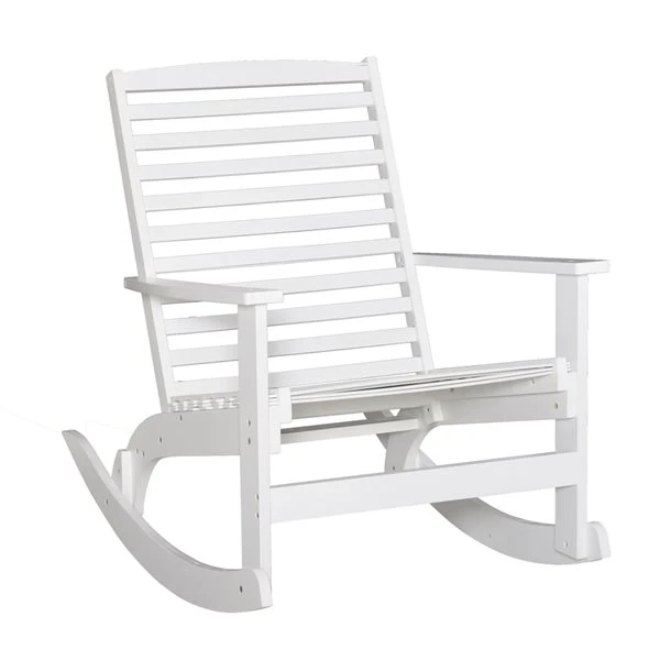 Chaise à Bascule Outsunny En Bois Blanc Avec Siège En Lattes 3 Chaise à Bascule Outsunny En Bois Blanc Avec Siège En Lattes