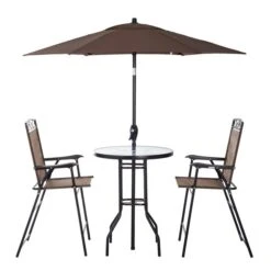 Ensemble Pour Le Patio De Style Bistro Par Outsunny Avec Cadre Brun, 4 Pièces 10 Ensemble Pour Le Patio De Style Bistro Par Outsunny Avec Cadre Brun, 4 Pièces -Outsunny 330932570 AlternateImage6 l