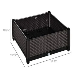 Jardinière Surélevée Outsunny Brune De 19,75 Po L. X 19,75 Po L. X 10,75 Po H. 7 Jardinière Surélevée Outsunny Brune De 19,75 Po L. X 19,75 Po L. X 10,75 Po H. -Outsunny 330951168 AlternateImage2 l