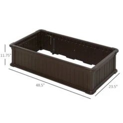 Jardinière Surélevée Outsunny Brune De 23,5 Po L. X 48,5 Po L. X 11,75 Po H. -Outsunny 330951225 AlternateImage2 l
