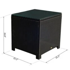 Table Basse Carrée Pour L'extérieur Outsunny En Rotin Avec Plateau En Verre 8 Table Basse Carrée Pour L'extérieur Outsunny En Rotin Avec Plateau En Verre -Outsunny 330951238 AlternateImage1 l