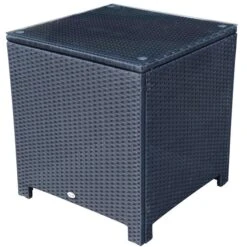 Table Basse Carrée Pour L'extérieur Outsunny En Rotin Avec Plateau En Verre 10 Table Basse Carrée Pour L'extérieur Outsunny En Rotin Avec Plateau En Verre -Outsunny 330951238 AlternateImage3 l
