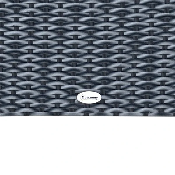 Table Basse Carrée Pour L'extérieur Outsunny En Rotin Avec Plateau En Verre 7 Table Basse Carrée Pour L'extérieur Outsunny En Rotin Avec Plateau En Verre – Image 5