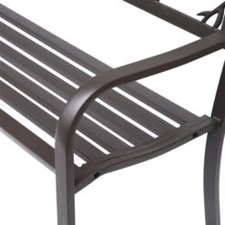 Banc De Jardin Outsunny En Fonte De 50 po L X 33,5 po H, Brun 8 Banc De Jardin Outsunny En Fonte De 50 po L X 33,5 po H, Brun -Outsunny 330951250 AlternateImage3 l